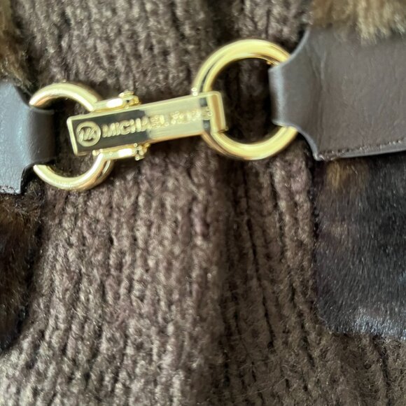Michael michael kors Brown fur Buckle Vest NWT - Picture 4 of 8